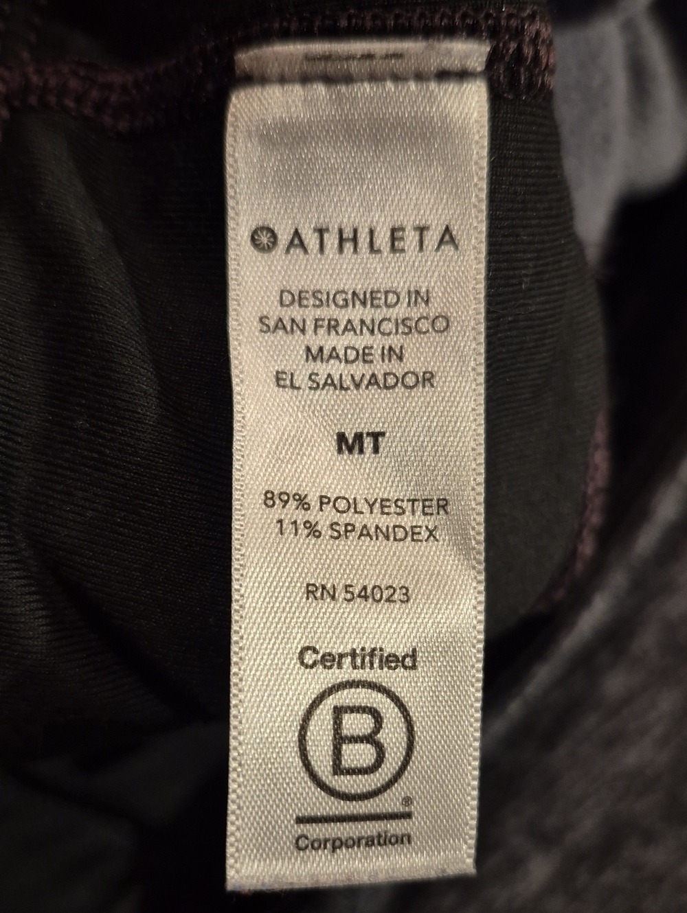 Athleta Altitude Tight Women's Medium Tall gray black heather fleece lined VGUC - Picture 7 of 7